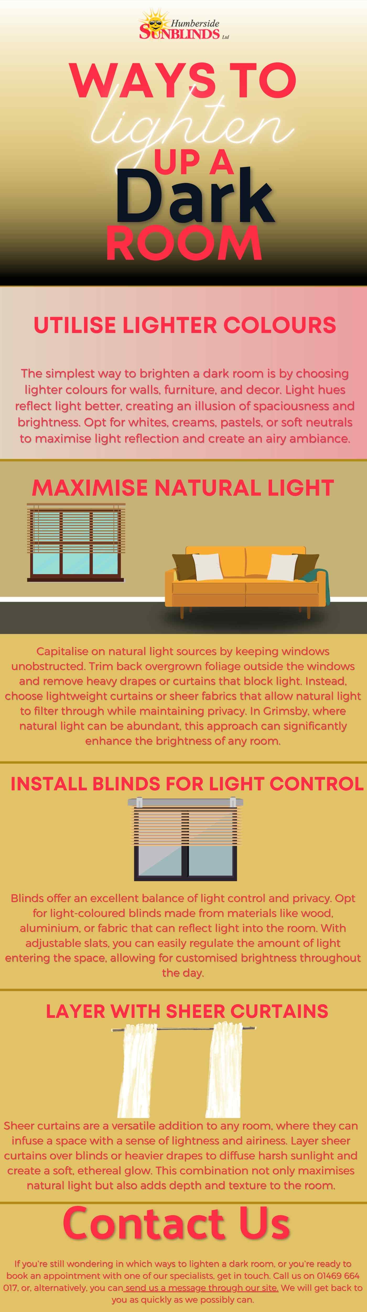 ways to lighten up a dark room 